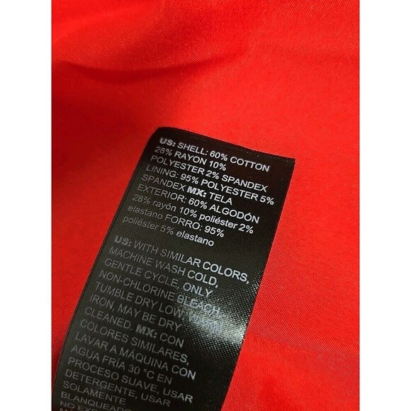 White House Black Market WHBM Textured Tweed Studio Vest Blazer Red Size 18 NWT - Picture 8 of 11